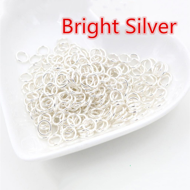 3/4/5/6/7/8/10mm Metal DIY Jewelry Findings Open Single Loops Jump Rings & Split Ring for jewelry making
