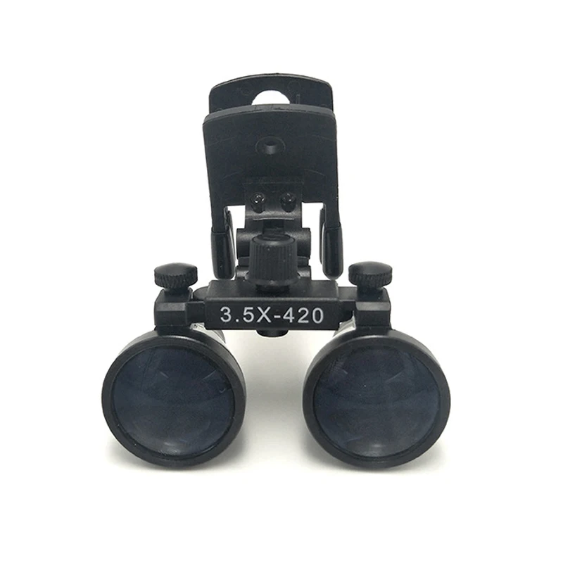 2.5X 3.5X Clip Type Binocular Loupe Pupil Adjustable Dental Loupe Hands Free Magnifying Glass for ENT Examination Dental Surgery