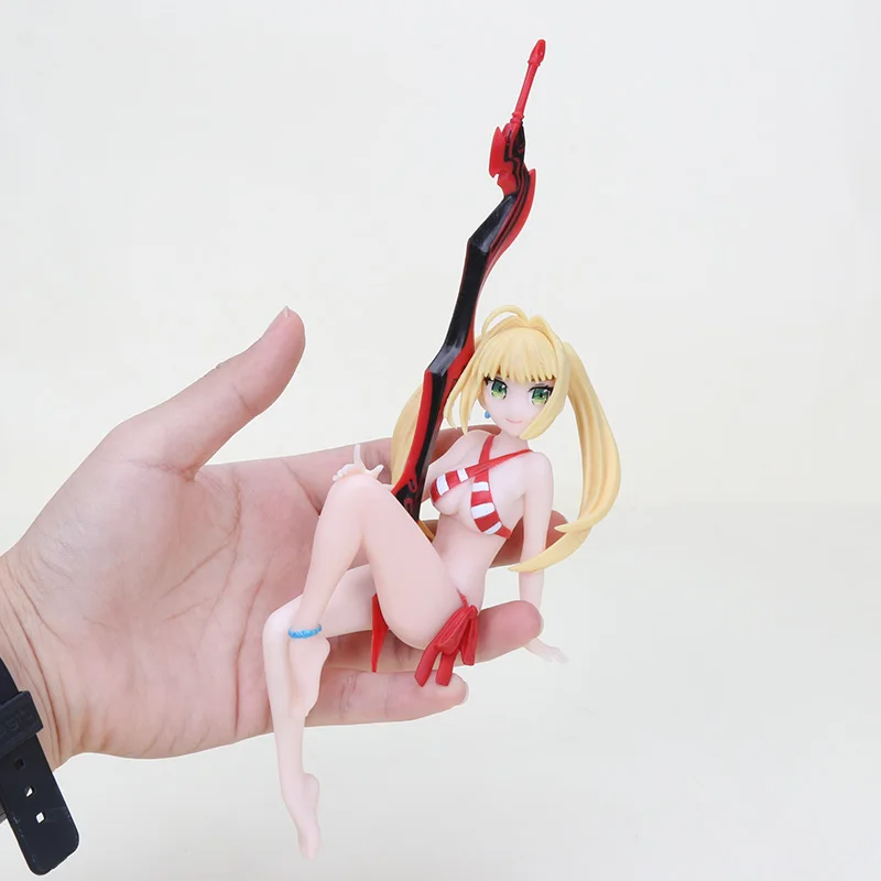 15 см аниме FGO Fate/Grand Order Noodle Stopper Нерон Клавдий Sabre бикини Ver. ПВХ Фигурки Коллекция Модель игрушки