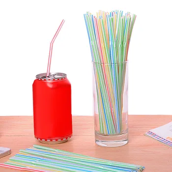 

New 1000Pcs Disposable Flexible Straws Plastic Drinking Supplies