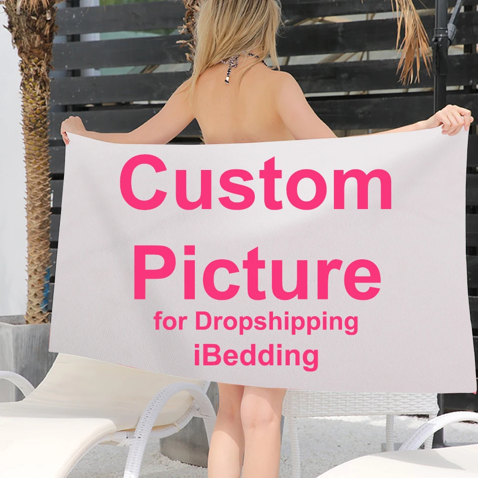 Bath Towel Customize Printed Summer Travel Beach Towels for Adult Yoga Mats Microfiber Bathroom