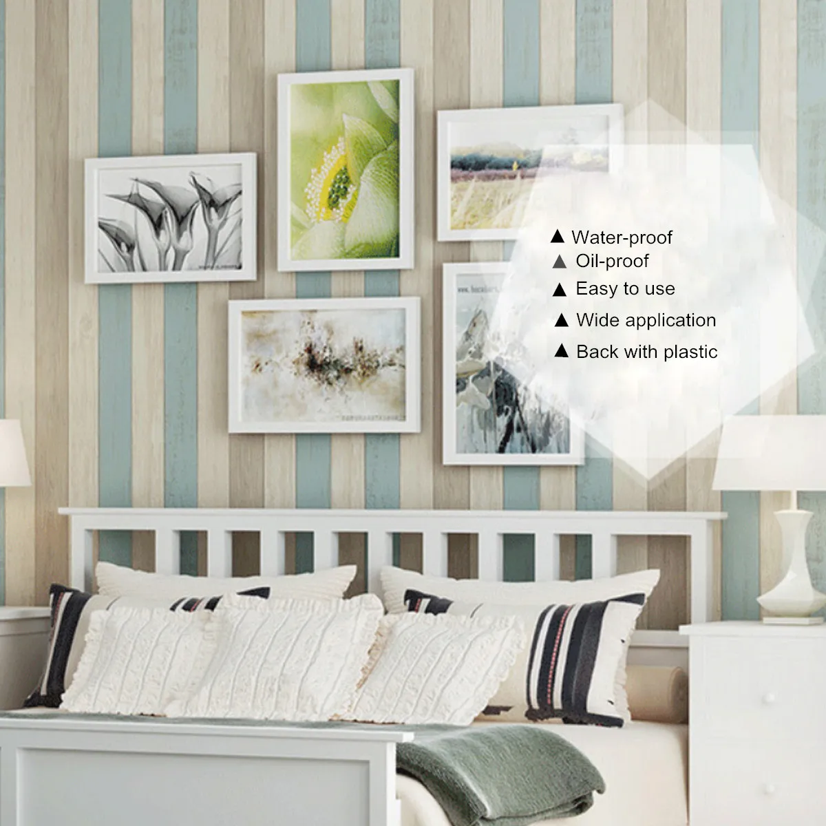 60cm*5m Retro Waterproof Wall Stickers Original Dormitory PVC Wallpaper Home Living Room Decoration