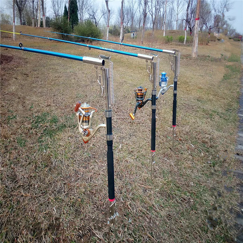 Upgraded 3 Grade Adjustable Automatic Spring Fishing Rod High Strength Fiberglass Pole with Stainless Steel Holder 2.12.42.7M (13)