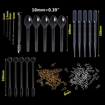

1 Set Epoxy Resin Kit DIY Jewelry Making Tools Drill Pins Silver Gold Necklace Pendant Dropper Spoon Mix Stick Accessories