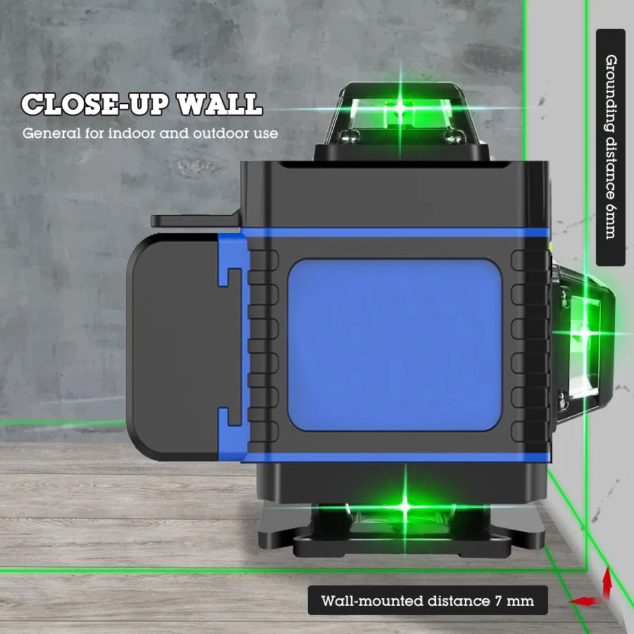 16 линий 3D уровень самонивелирующийся 360 горизонтальный и вертикальный крест супер мощный зеленый лазерный луч линии