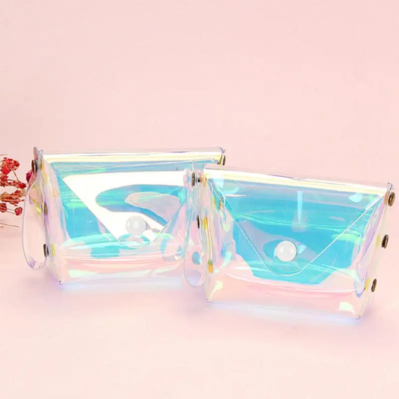 

Laser Mini Bag Small Transparent Wallet Coin Purse PVC Wallet for Women Kids Boys Girls Zipper Card Coin Storage Bags Fashion