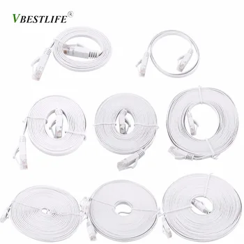 

RJ45 CAT6 Ethernet Network Flat LAN Cable UTP Patch Router Cables 1000M 0.5m, 1m, 2m, 3m, 5m, 8m, 10m, 15m Cable Router Computer