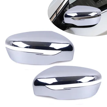 

2pcs Silver ABS Side Door Rear View Mirror Cover Trim Cap Fit For Nissan Murano 2015 2016 2017 2018 2019