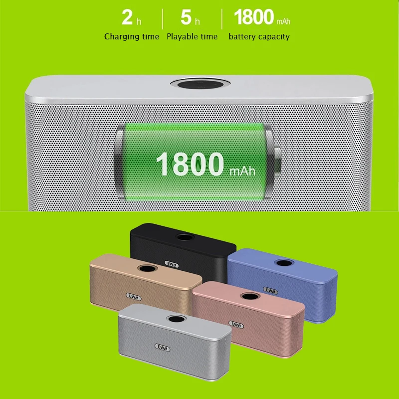 EWA W1 Bluetooth Колонка Портативная колонка сабвуфер 20 Вт с 360 стерео звук динамик s для компьютера/телефона