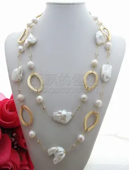 

N130613 Charming! 47'' Keshi Pearl Necklace