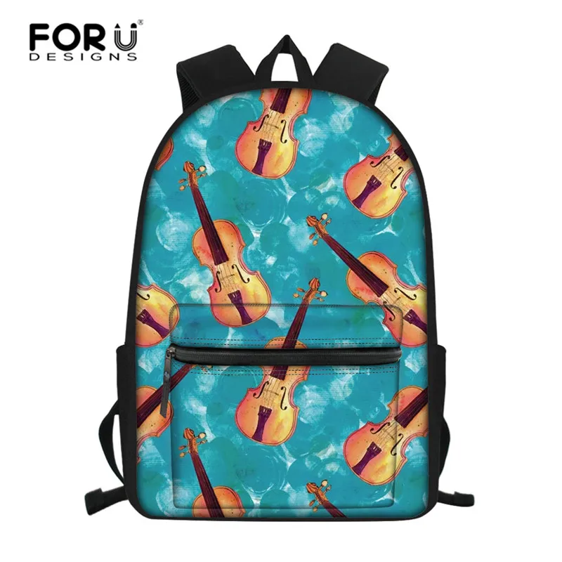 FORUDESIGNS/детский школьный рюкзак с музыкальной нотой и пианино для девочек-подростков, школьная сумка на плечо, женская сумка mochila - Цвет: L5560Z58