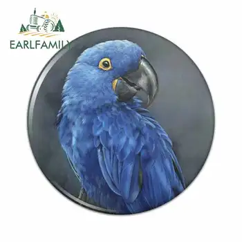 

EARLFAMILY 13cm x 13cm For Hyacinth Macaw Funny Gift Custom High Quality Car Stickers Waterproof The Whole Body Vinyl 3D Decal