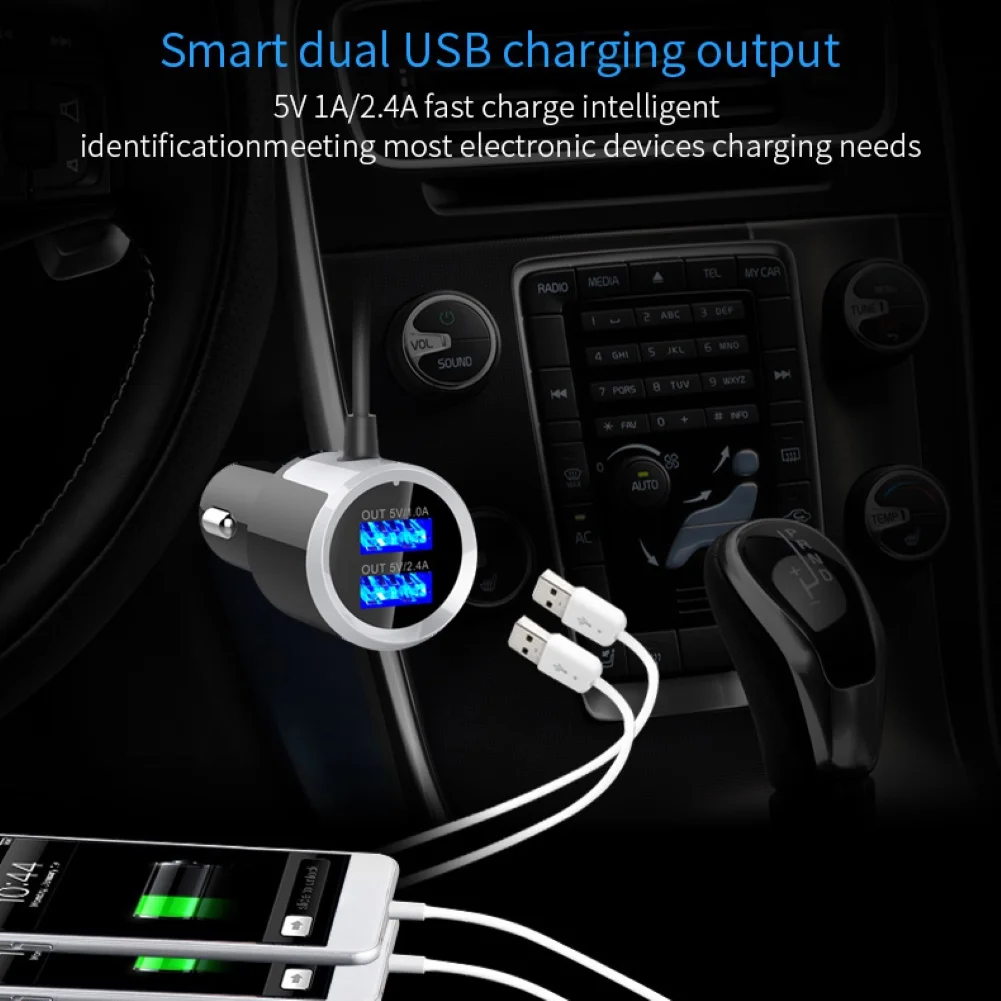 BC39 сенсорный Автомобильный MP3-плеер Bluetooth Hands-free fm-передатчик двойной USB зарядное устройство