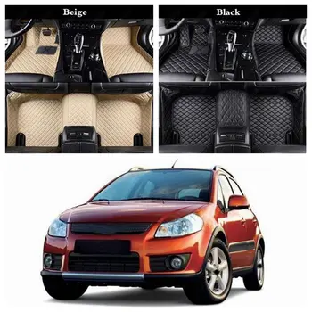 

Auto Carpet Cover Car Floor Mat for Suzuki Grand Vitara Sx4 Swift Kizashi IGNIS Jimny Custom Leather Car Floor Mats Foot Mats