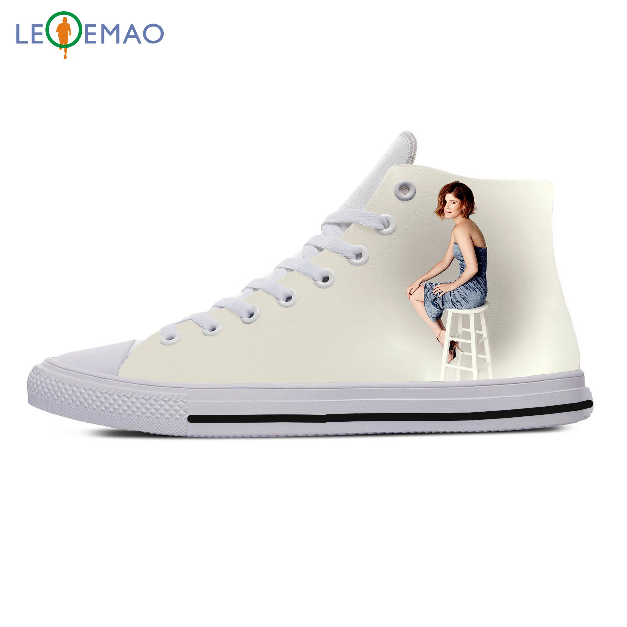 

Custom Spring Autumn Canvas Sneakers Kate Mara High Quality Handiness Flats Running Shoes Comfortable Big White Zapatillas