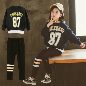 

Fashion Girls Clothes Set Teen Girls Tracksuit Spring 2020 spring Long Sleeve 2pcs Children Suits Little Girl Sets 8 10 12 years