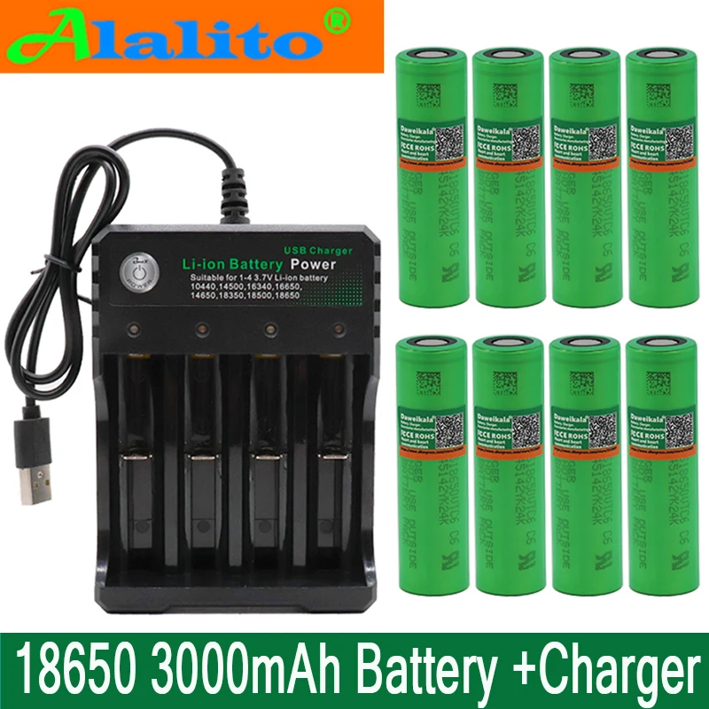 / VTC6 18650 V 3000 mAh Li ion 3,7 batera para SONY us18650 vtc6 3000 mAh batera USO+ USB зарядное устройство
