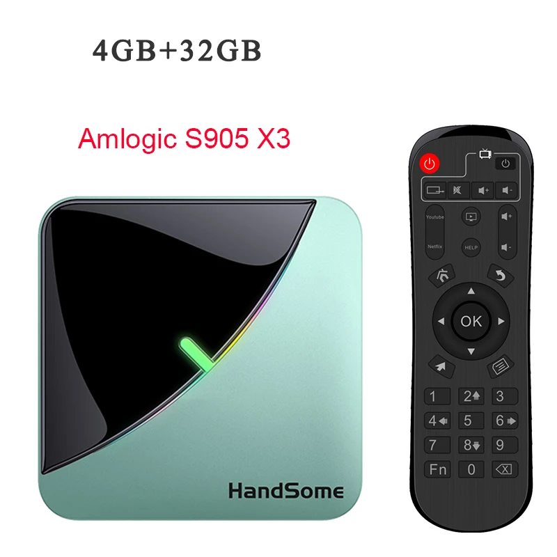8k android 9,0 телевизор smart tv box amlogic s905x3 netflix youtube медиаплеер 4 Гб ram emmc 64 Гб телеприставка a95x f3 air - Цвет: 4GB    32GB
