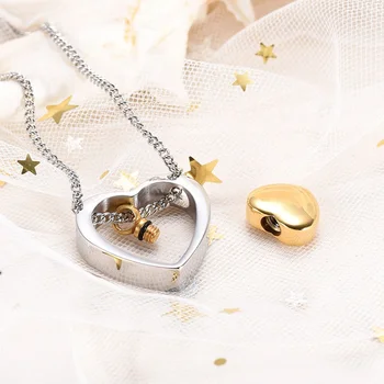 

Heart Shaped Cremation for Ashes Urn Keepsake Pendant Necklace Memorial Keepsake Souvenir