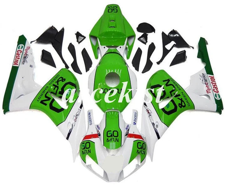 

Injection Mold New ABS Motorcycle Fairing Kit Fit for HONDA CBR1000RR CBR1000 2006 2007 06 07 bodywork set White green