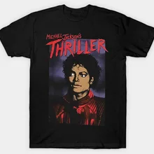 В стиле Майкла Джексона, футболка-Триллер крупным планом Официальный Old Skool hooligans печатных Для мужчин футболка короткий рукав Забавные футболки