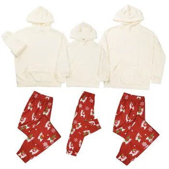 

Christmas Family Pajamas Set Parent-child Outfit Warm Christmas Printed Pajama Sets Home Wear Pajamas Two-piece Dad Outfits #3