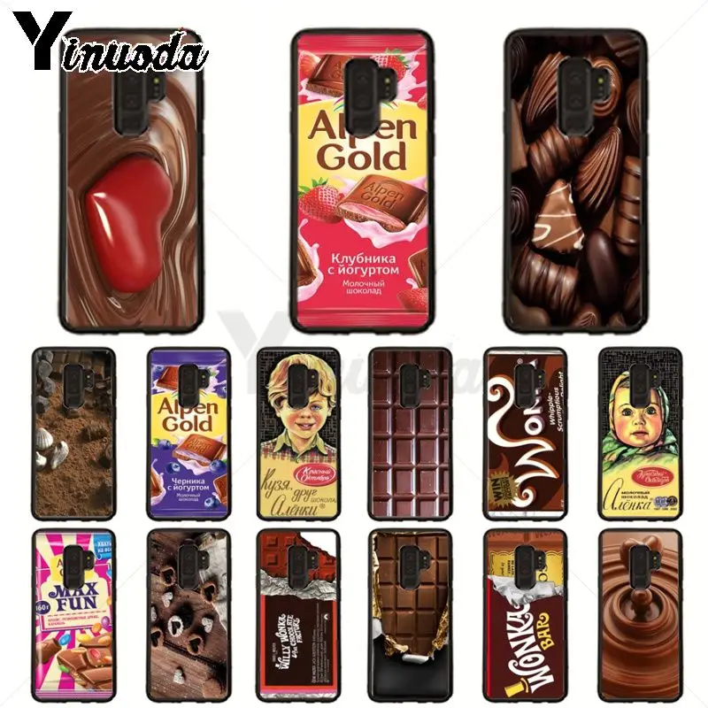 Aylin Bar Wonka Chocolate Hitam Lembut Ponsel Case untuk Samsung Galaxy S10plus S9 S8plus S10e A50 A70 A10 Ponsel