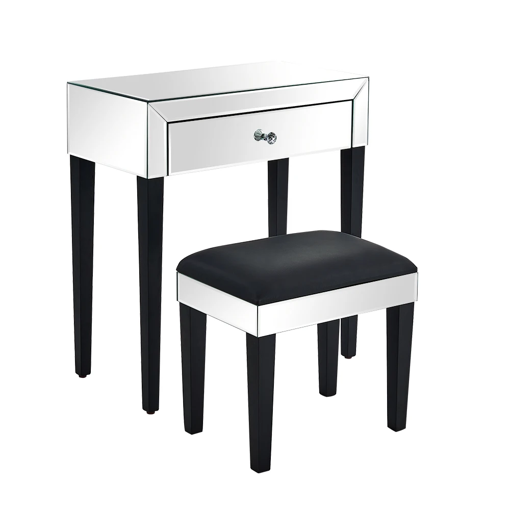 small mirrored dressing table