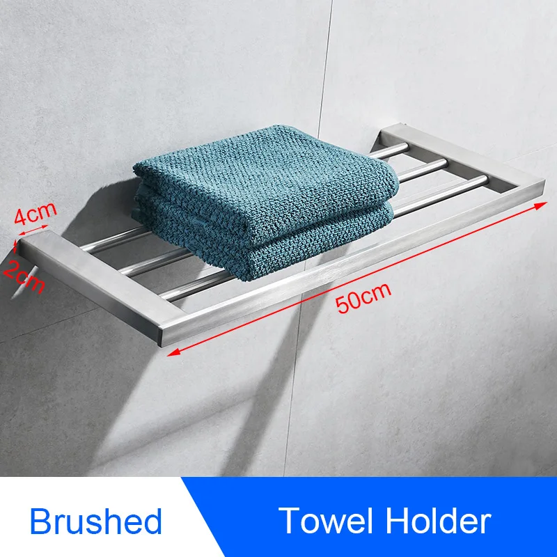 Bathroom Towel Holder Stainless Steel Towel Rack Hanging Holder Towel Bar Clothes Coat Hook Toilet Paper Holder Shower Soap Dish - Цвет: 1120LS-YJJ