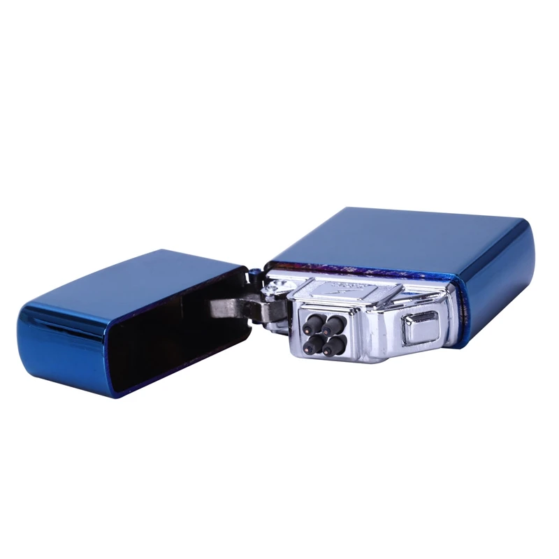 Крестовая двухдуговая плазменная Зажигалка Usb ветрозащитные, импульсные металлические электронные зажигалки