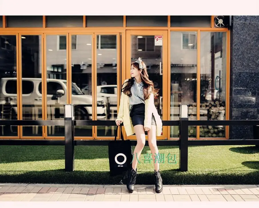 Fashion Harajuku Fashion Origional Geometric Pattern Environmentally Friendly Triangular Circle Shopping Bag One Shoulder C