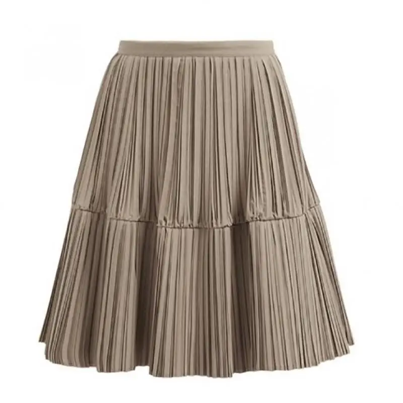 Z-ZOUX Женская юбка с высокой талией, плиссированные юбки для женщин, винтажная универсальная короткая женская юбка черного и кофейного цвета, новинка, осенняя мода