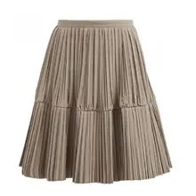 Z-ZOUX Женская юбка с высокой талией, плиссированные юбки для женщин, винтажная универсальная короткая женская юбка черного и кофейного цвета, новинка, осенняя мода