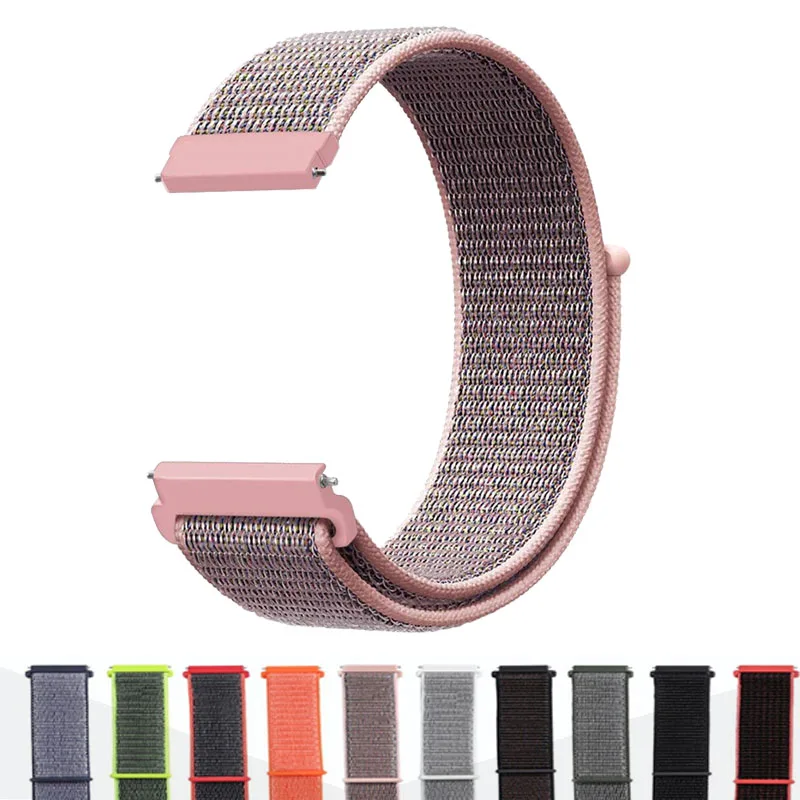 Спортивный нейлоновый ремешок для часов Xiaomi Mi watch Amazfit Bip Gts Gtr 18/20/22 мм браслет Huami