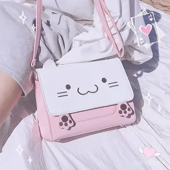 

Girls Crossbody Original Japanese Soft Sister Lolita Cute Bunny Cat Ears Cartoon Crossbody Shoulder Bag