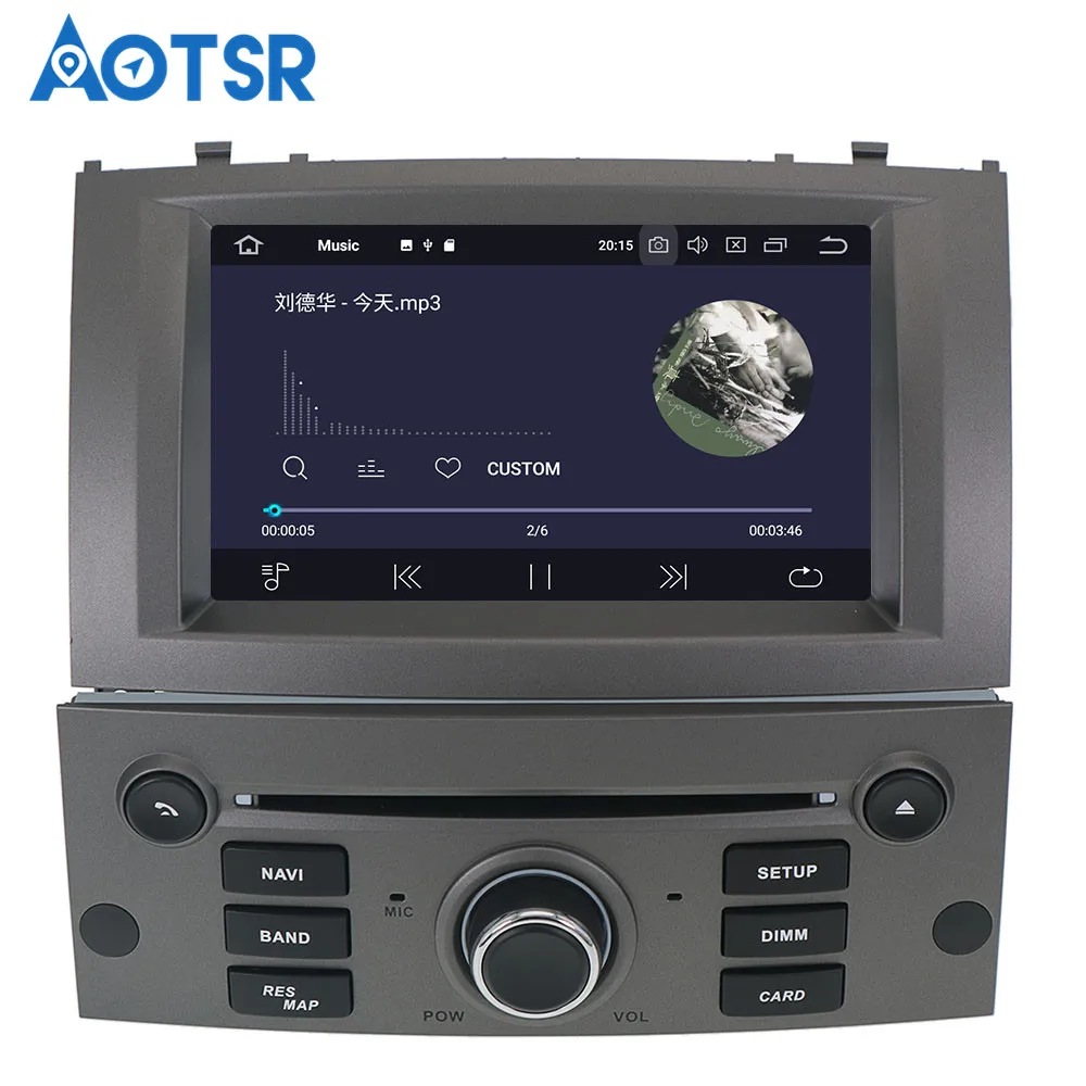 Best AOTSR 7" HD Android 9.0 Car GPS Stereo For Peugeot 407 Auto Radio FM RDS DVD WiFi Navigation BT Audio Video Multimedia CAR VIDEO 22