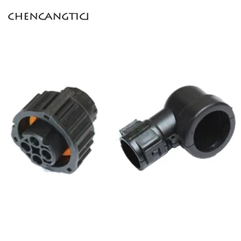 

5 sets 4 pin way tyco round HOWO A7 odometer speed sensor plug sealed auto wire connector with cable Sheath 965783-1 1-967325-1