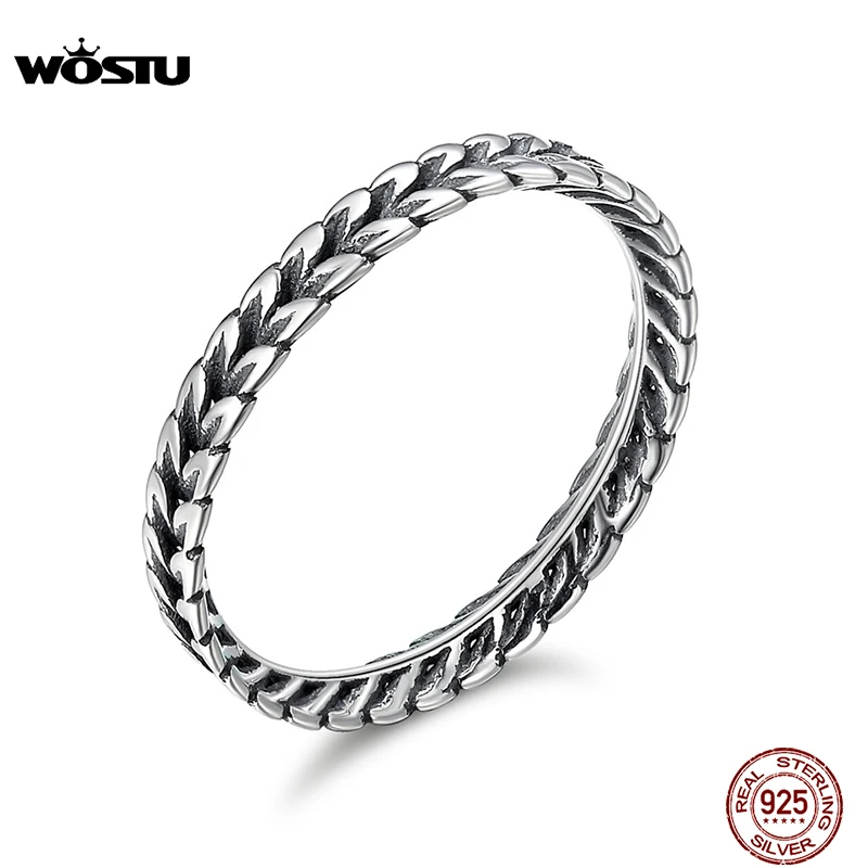 Женские винтажные кольца WOSTU CQR139 из 100% стерлингового серебра 925 пробы с запахом|925