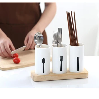 

1 piece Plastic Kitchen Cutlery Utensil Drainer Holder Flatware Organizer Caddy