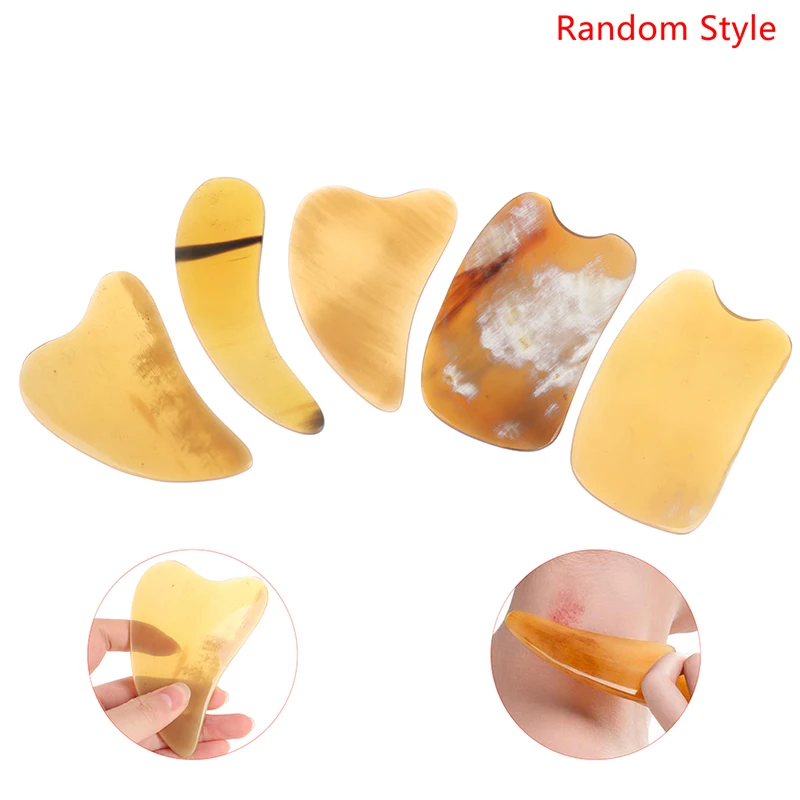 

1 шт. массаж скребком гуаша массаж скребок массажер для лица с напылением из иглоукалывание гуаша доска акупунктурные тапочки для лица Уход за глазами спа массаж инструмент рог/смола