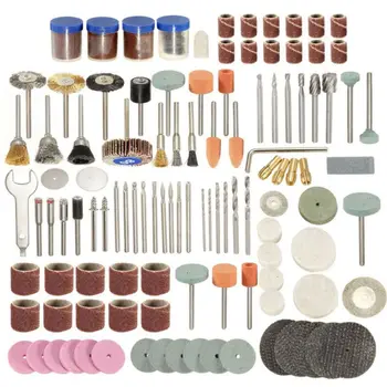 

166 Rotary Tool Accessory Bit Set Suit 1/8" Shank Grinding Polishing For Rotar