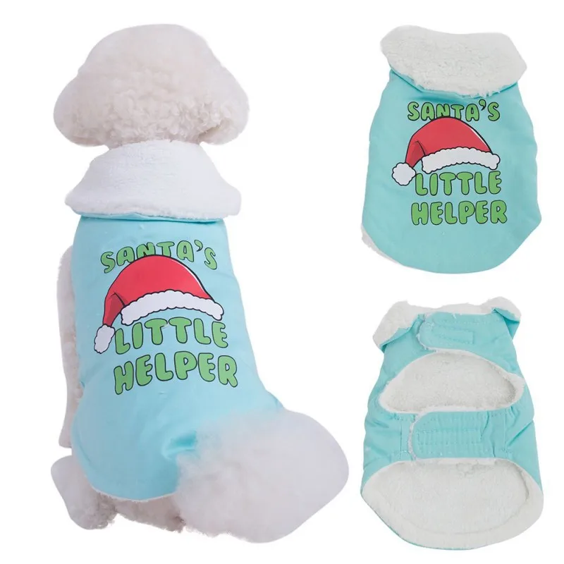 

Pet Christmas Clothes Cute Warm Jacket Small And Medium Dogs Autumn And Winter 2-legged Coat