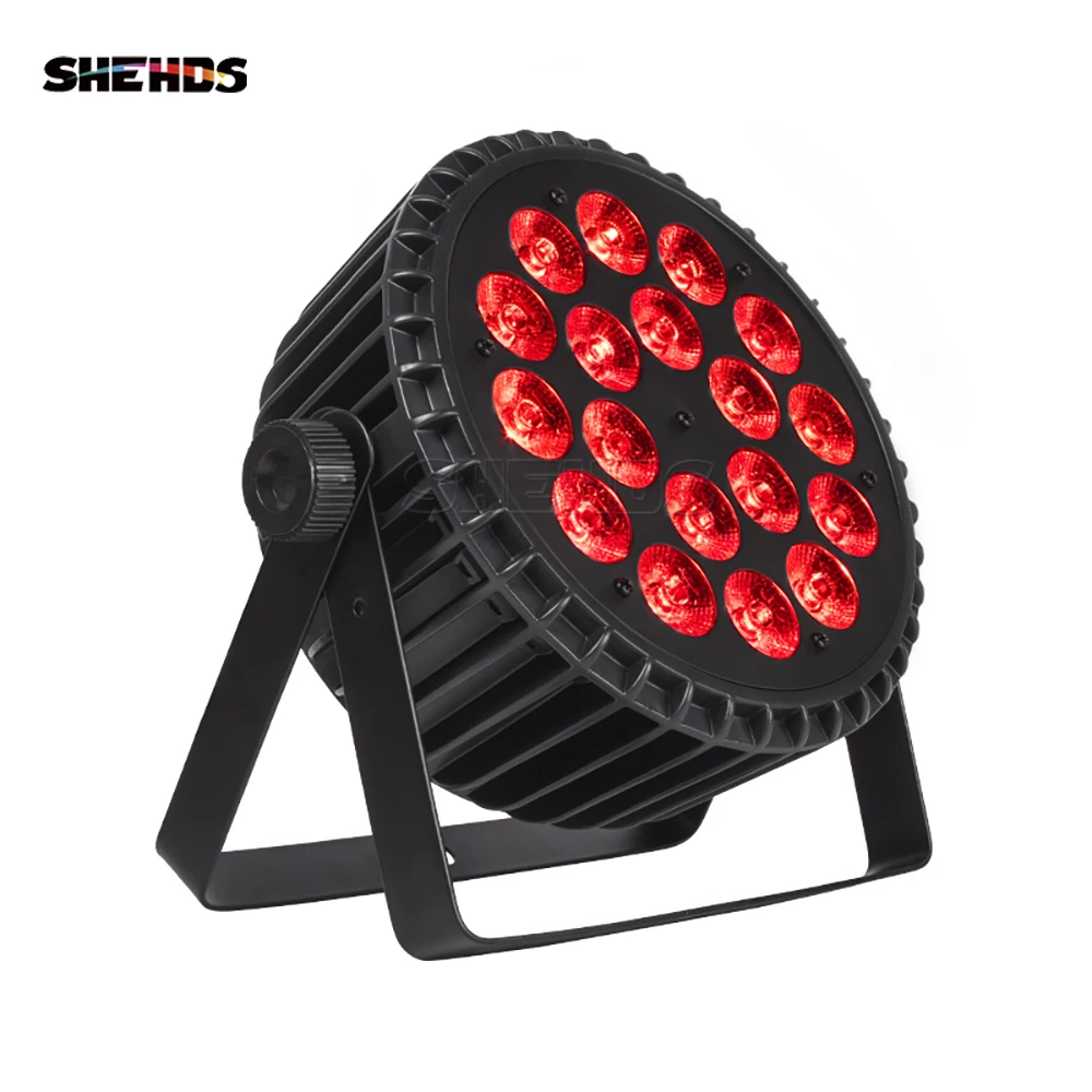 SHEHDS LED Aluminum Waterpoor18x18 And 18x12 Par Lighting RGBWA+UV DMX 6/10 Channles For DJ Disco Stage Light LED Stage Light