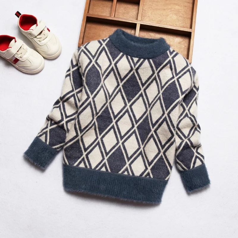 

BOY'S Baby Thick One-piece rong mao yi 19 New Style Faux Mink Cashmere Base Shirt Children And Fleece Sweater Fall And Winter Cl