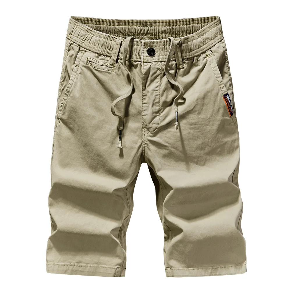 

Summer Fashion Micro Elastic Button Back Pocket Casual Men's Elastic Belt Slim Shorts YJJ-87