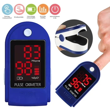 

Fingertip Clamp Oximeter Heart Pulse SPO2 Monitor Blood Oxygen Meter Blue Blood Oximeter Oxygen Saturation Monitor