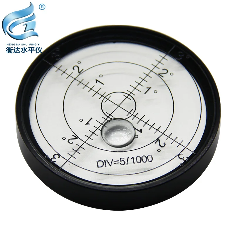 Magnetic level meter mini metal level bead high precision horizontal bubble round small household level bubble 60*10mm