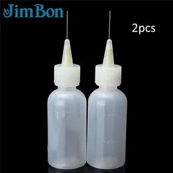JimBon – distributeur d'huile d'alochol liquide de 50ml, bouteille vide en plastique pour distributeur, colophane pâte de Flux de soudure, 2 pièces 