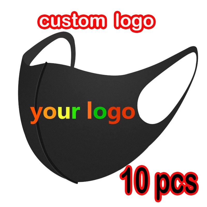 10pcs Custom Masks Can Be Reused And Washable Cotton Face Mask Printing Logo Design Custom Logo For Company Present Party Gift