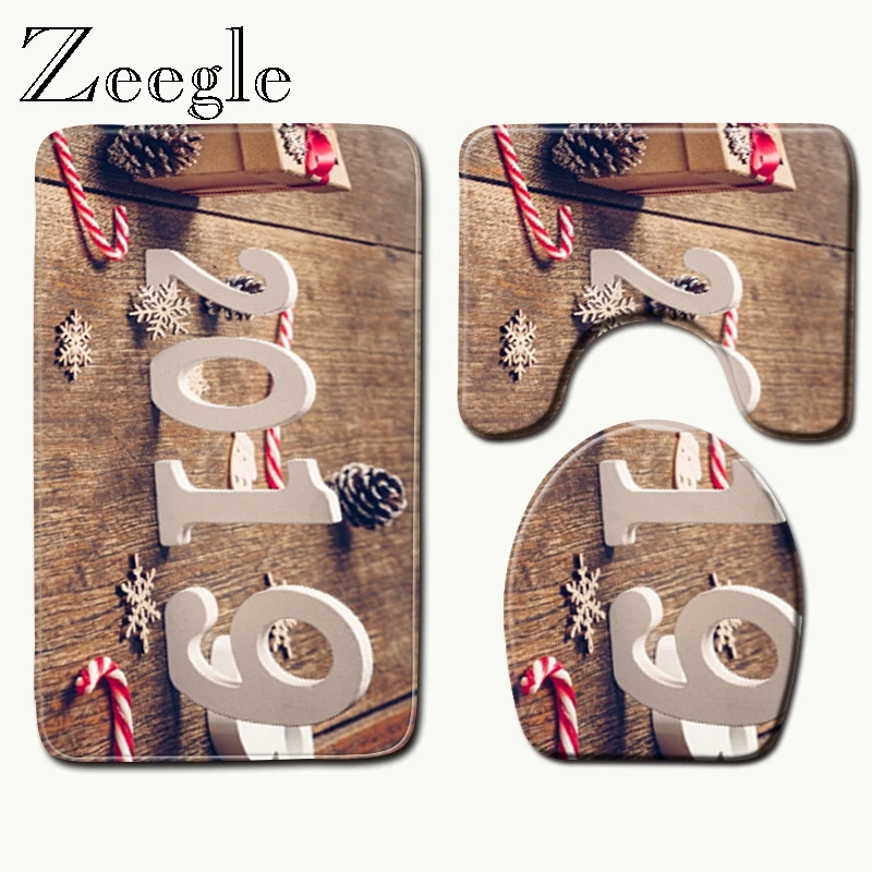 Zeegle 3D набор ковриков для ванной с рисунком паука, коврик для ванной комнаты, коврик для ванной, u-образный Набор ковриков для ванной, нескользящий коврик для туалетной ноги, крышка для унитаза, коврик